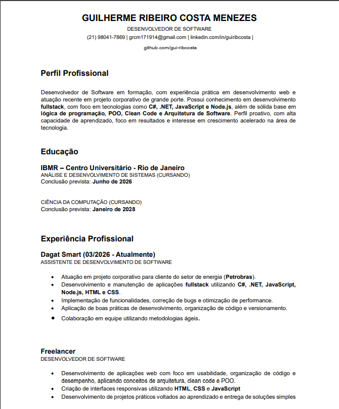 Currículo Guilherme Ribeiro - Página 1